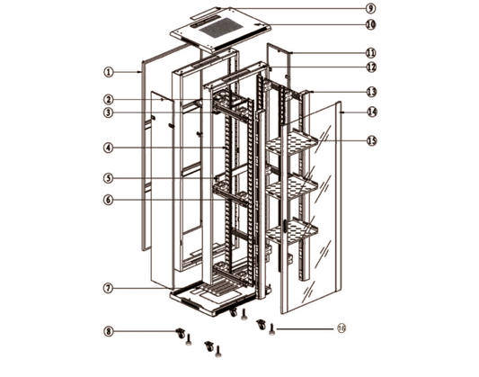 i-Net Networks Cabinet Floor Standing, 42U 800x800mm